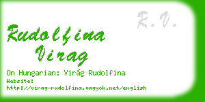rudolfina virag business card